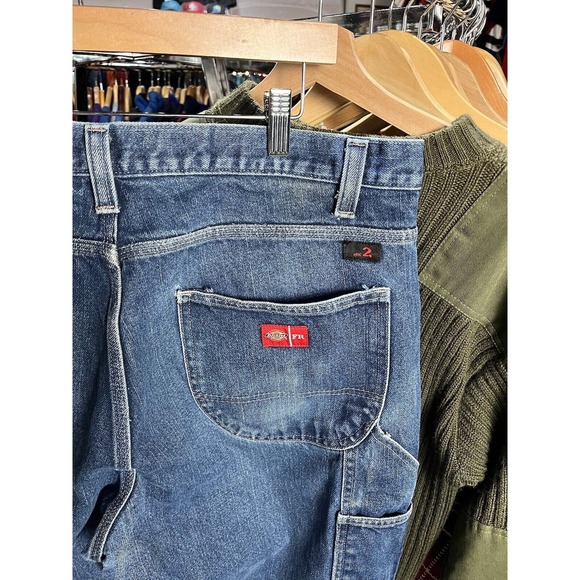 Vintage Dickies Workwear Flame Resistant Stripe Jeans 38x30 - Picture 3 of 9